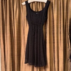 Emma & Michele Black Mini Dress with White Dots